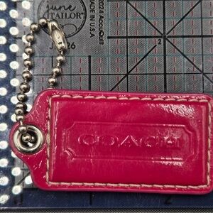 Coach Fuchsia Leather Tag